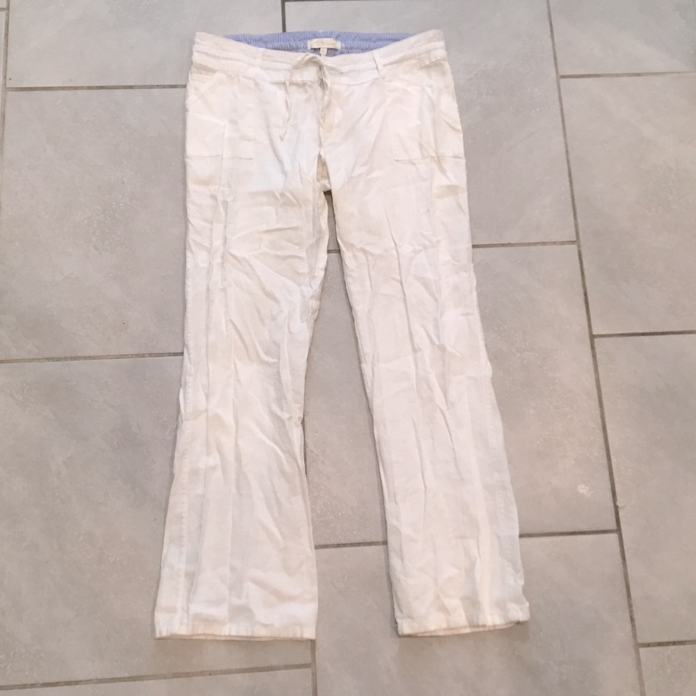 ICY Fashion Linen Blend Pants Style Pockets Lightweight